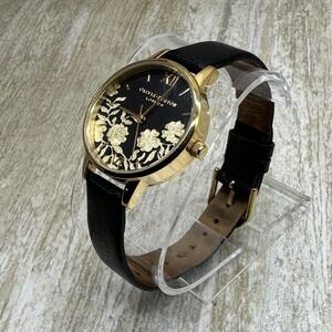 Olivia Burton Watch ob24000112 35mm‎ Floral Bloom Ultra Slim Gold & Black